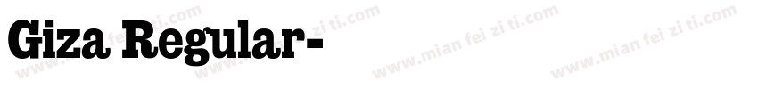 Giza Regular字体转换